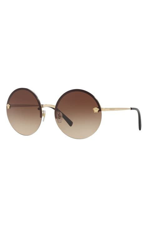 brown versace glasses|59mm round sunglasses versace.